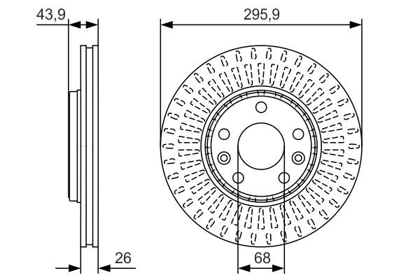 Диск переднього гальма Bosch 0986479S93 ціна, від 40.87 USD