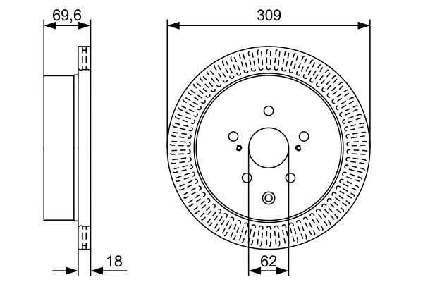 Задні дискові гальма Bosch 0986479T57 ціна, від 34.67 USD