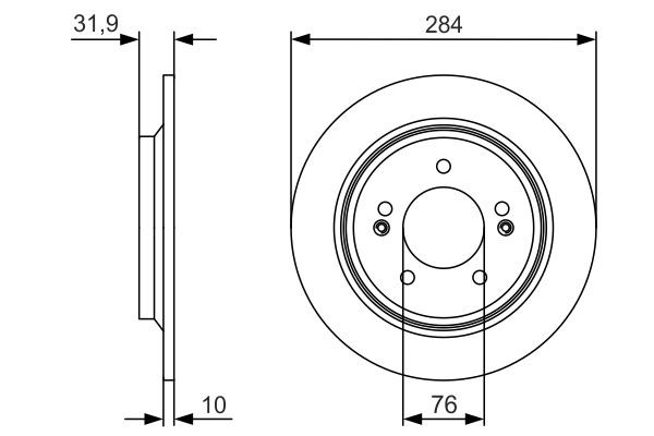 Купити 0986479V09 Bosch Диск заднього гальма