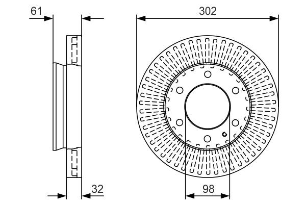 Купити 0986479V32 Bosch Ротор гальмівний