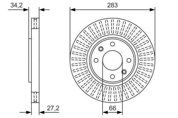 Гальмівні диски передні 0986479W69 Bosch
