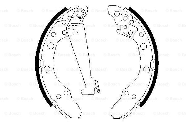 Колодки гальмові задні, барабанні Bosch 0986487270 ціна, від 16.95 USD