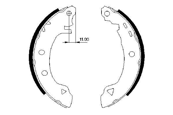 0986487295 Bosch Колодки гальмівні задні, барабанні