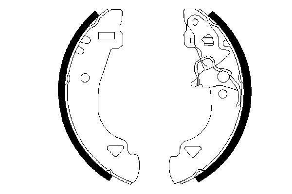 Колодки гальмові задні, барабанні Bosch 0986487331 ціна, від 23.27 USD