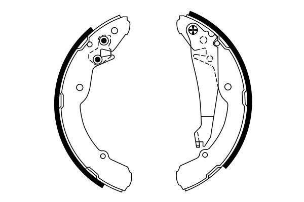 Купити 0986487555 Bosch Колодки гальмові задні, барабанні