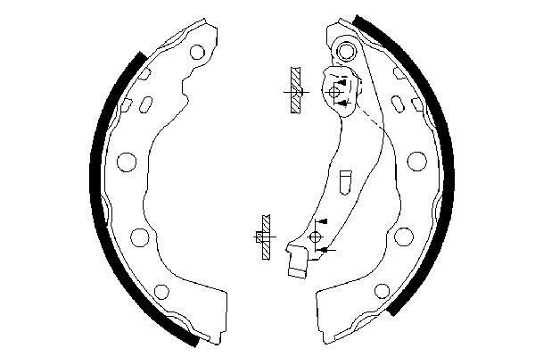 Колодки гальмові задні, барабанні Bosch 0986487577 ціна, від 20.79 USD