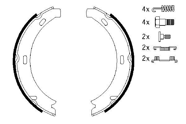 Колодки ручника / стоянкового гальма Bosch 0986487584 ціна, від 11.77 USD