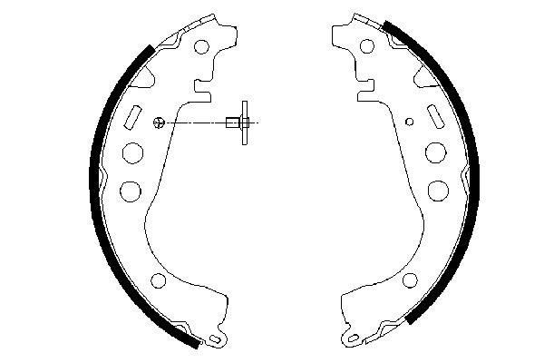 Колодки гальмові задні, барабанні Bosch 0986487589 ціна, від 19.21 USD