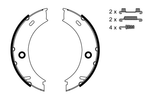 0986487611 Bosch Гальмівні колодки ручника