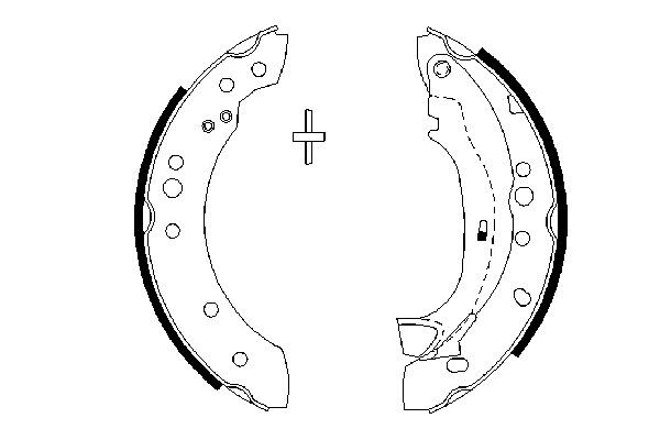 Колодки гальмові задні, барабанні 0986487664 Bosch