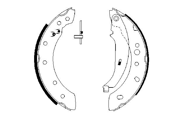Колодки гальмові задні, барабанні Bosch 0986487672 ціна, від 17.95 USD