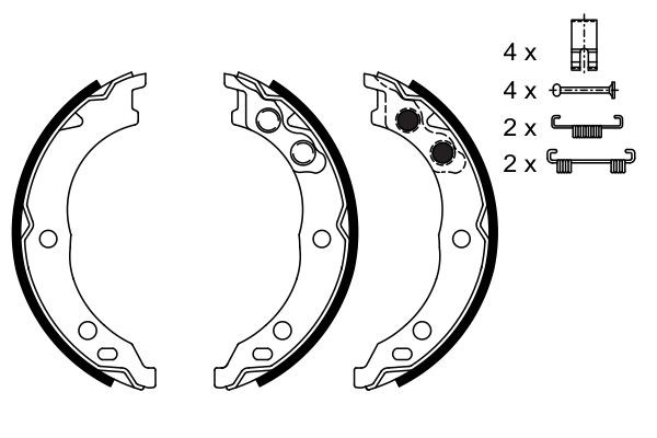 0986487712 Bosch Гальмівні колодки ручника