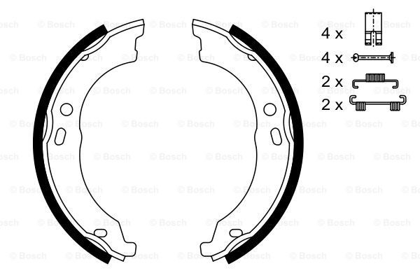 Колодки стоянкового гальма Bosch 0986487726