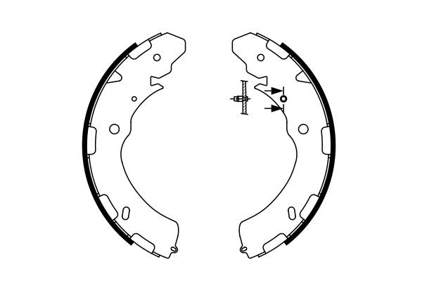 0986487758 Bosch Колодки гальмівні задні, барабанні