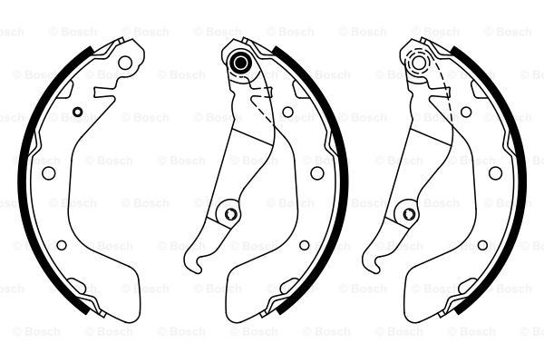 Колодки гальмові задні, барабанні 0986487923 Bosch