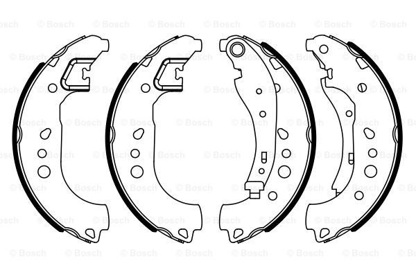 Колодки гальмові задні, барабанні Bosch 0986487949 ціна, від 35.29 USD