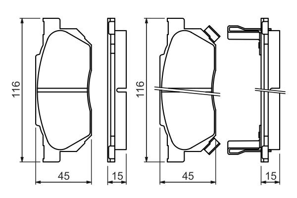 Гальмівні колодки Bosch 0986490440 ціна, від 12.94 USD