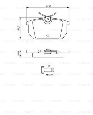 Купити 0986491030 Bosch Задні колодки