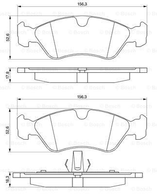 Купити 0986491900 Bosch Колодки гальмівні передні, дискові
