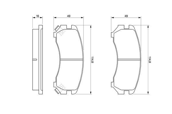 Передні тормозні колодки 0986493450 Bosch