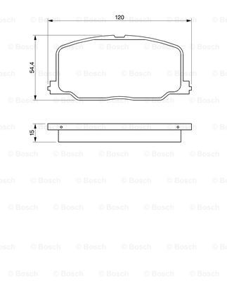 Передні тормозні колодки 0986493720 Bosch