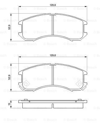 Гальмівні колодки Bosch 0986493790 ціна, від 15.18 USD