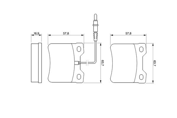 Задні гальмівні колодки 0986494000 Bosch