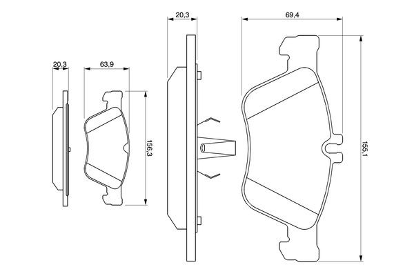 Гальмівні колодки Bosch 0986494001 ціна, від 22.04 USD