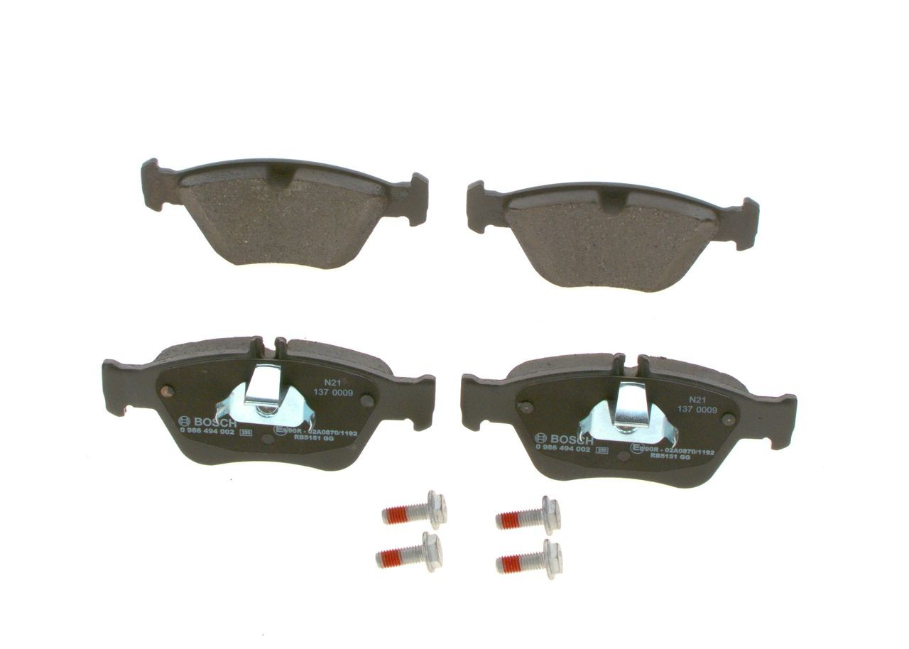 Купити 0986494002 Bosch Колодки гальмівні передні, дискові