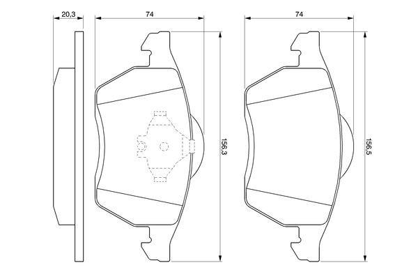 Купити 0986494003 Bosch Колодки гальмівні передні, дискові