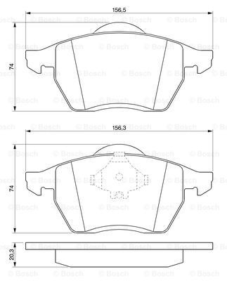 Купити 0986494003 Bosch Колодки гальмівні передні, дискові