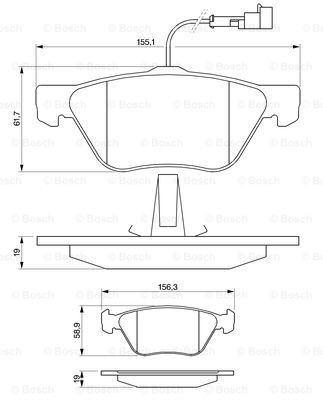 Передні тормозні колодки 0986494004 Bosch