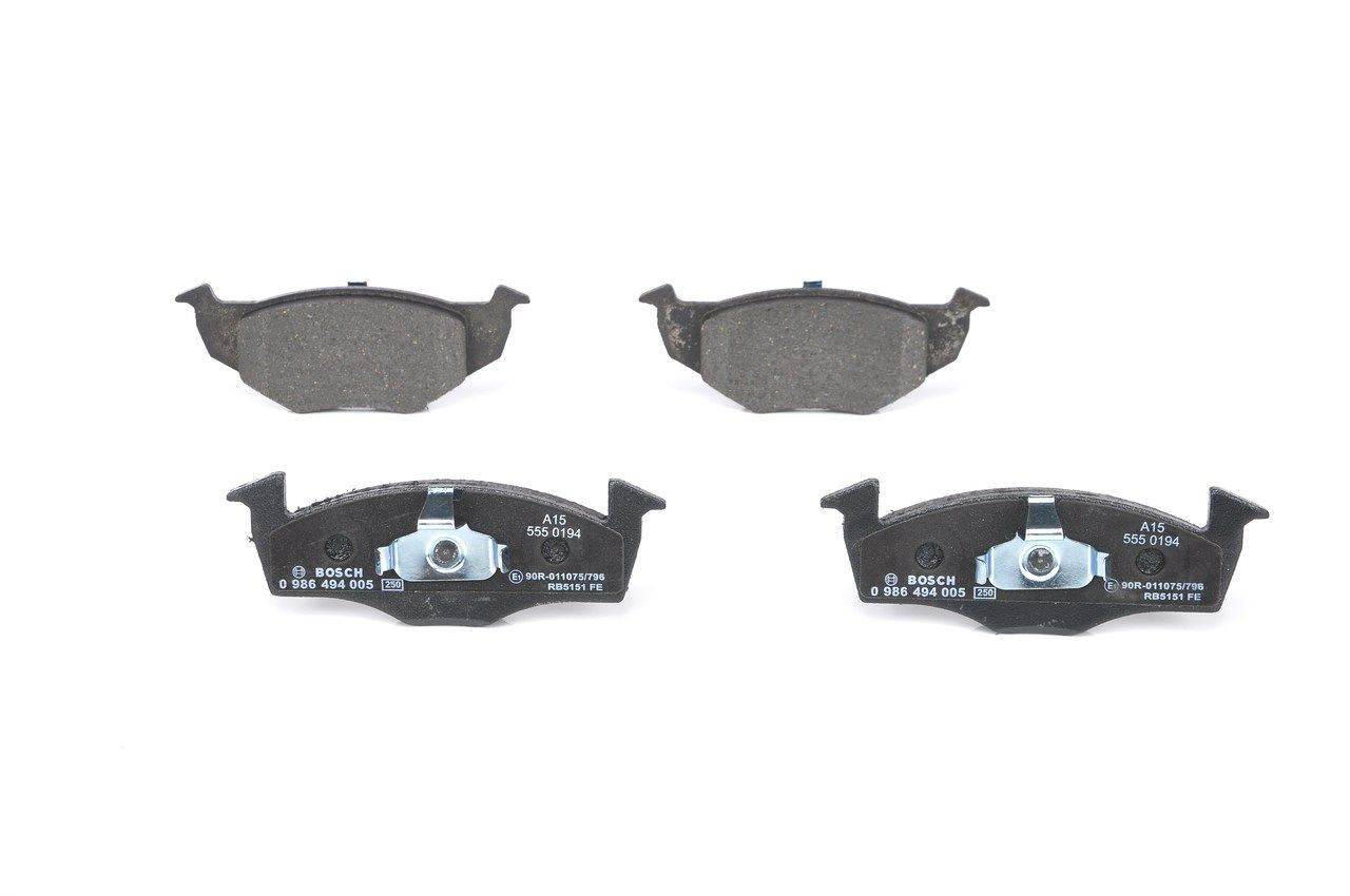 Купити 0986494005 Bosch Колодки гальмівні передні, дискові