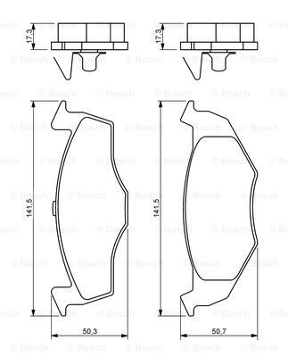 Передні тормозні колодки 0986494005 Bosch