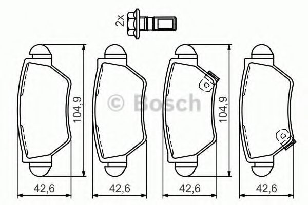 Задні гальмівні колодки Bosch 0986494014 ціна, від 18.32 USD