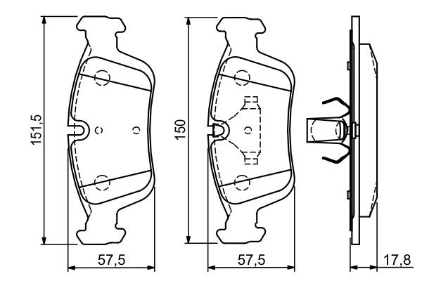Купити 0986494015 Bosch Колодки гальмівні передні, дискові