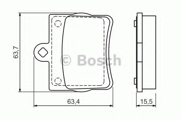 0986494017 Bosch Колодки гальмівні задні, дискові