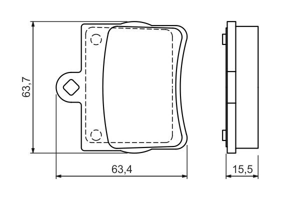 Задні гальмівні колодки 0986494017 Bosch