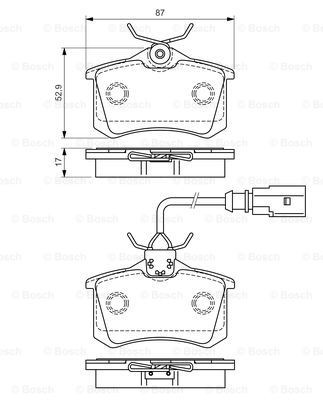 Купити 0986494025 Bosch Задні колодки