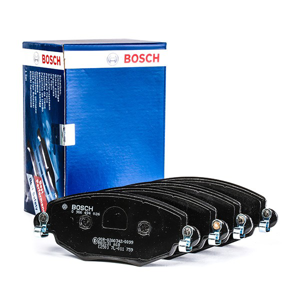 Купити 0986494026 Bosch Колодки гальмівні передні, дискові