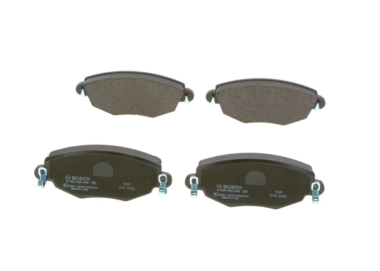 Передні тормозні колодки 0986494026 Bosch