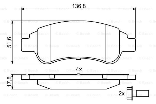 Гальмівні колодки Bosch 0986494027 ціна, від 24.99 USD