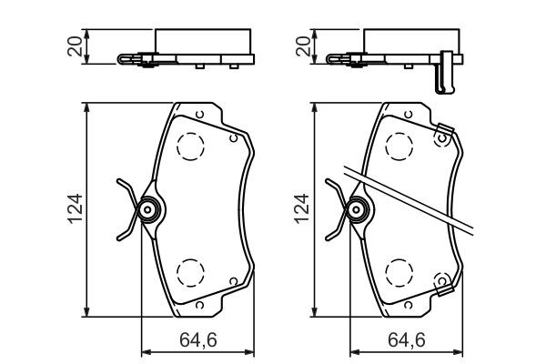 Передні тормозні колодки 0986494029 Bosch