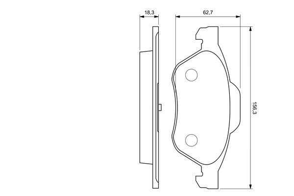 Купити 0986494034 Bosch Колодки гальмівні передні, дискові