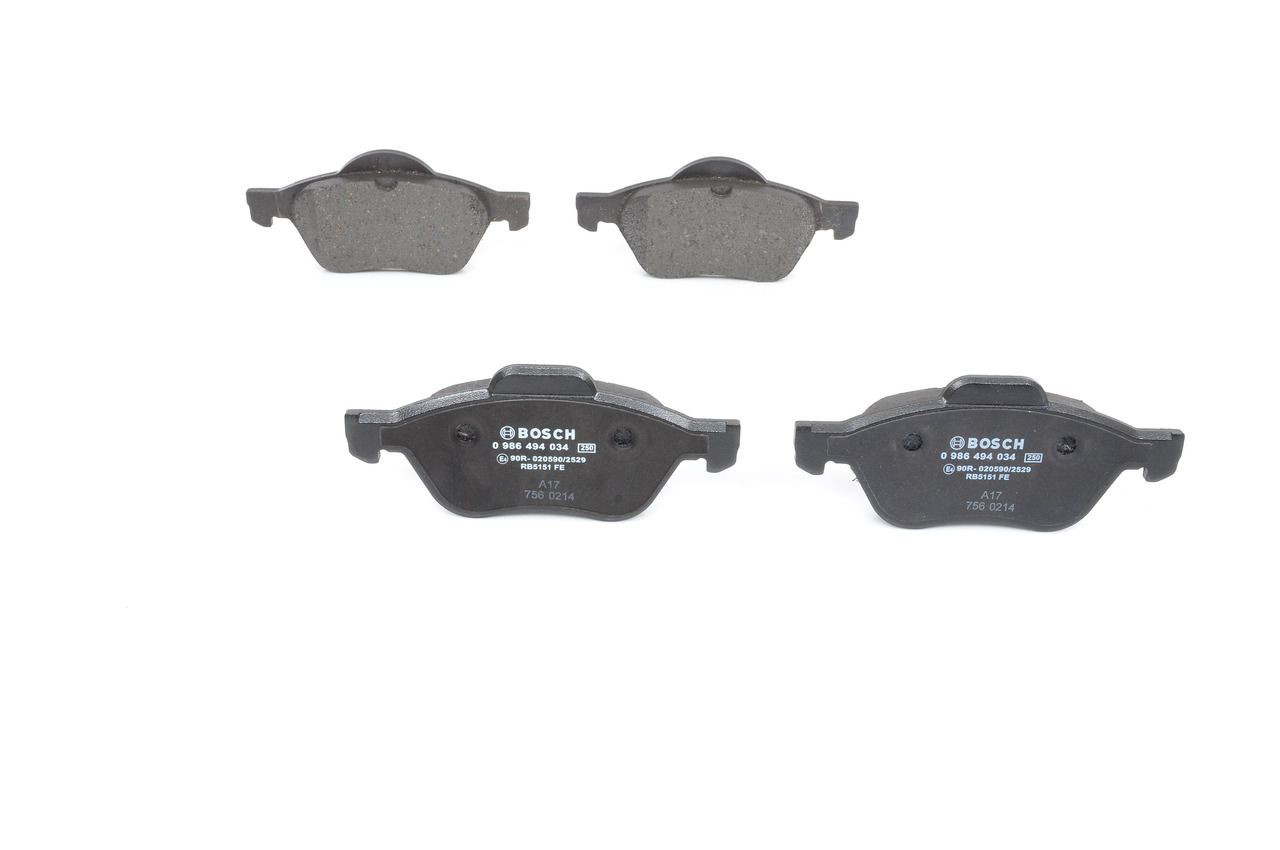 0986494034 Bosch Передні гальмівні колодки