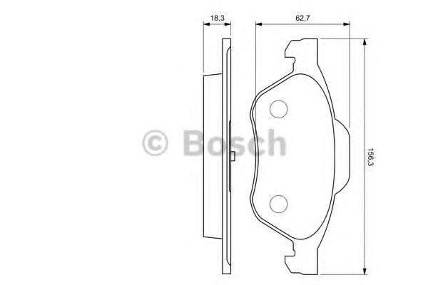 Передні тормозні колодки 0986494034 Bosch