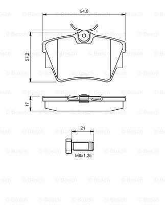 Задні гальмівні колодки Bosch 0986494040 ціна, від 18.46 USD