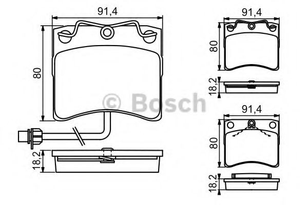 0986494041 Bosch Передні гальмівні колодки