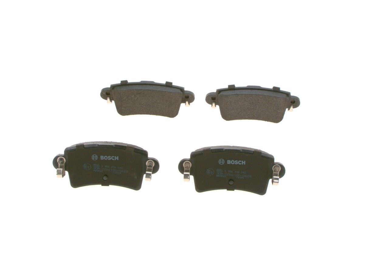 0986494043 Bosch Колодки гальмівні задні, дискові