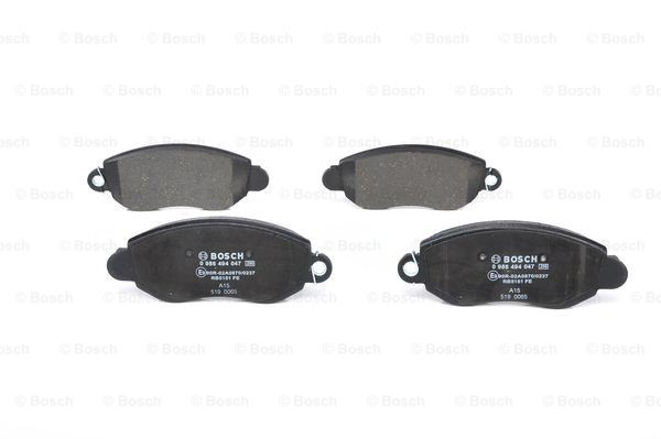 Передні тормозні колодки 0986494047 Bosch